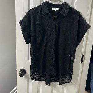 Sheer button down blouse, Never worn. Can be casual or dressed up.